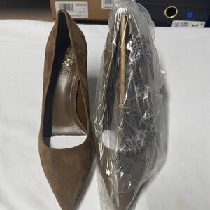 Vince Camuto Brown Suede Heels